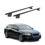 Dachträger Grundtäger für Audi A6 C6 Avant 2005-2011 100kg Alu Schwarz 2 tlg ABE