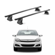 Stahl Dachträger für Opel Astra H Schrägheck Kombi Limo 2004-2009 TÜV 2x Schwarz
