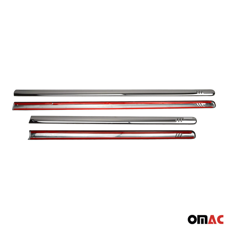 Seitentürleiste Türleisten Türschutzleisten für VW Caddy 2003-2015 Edelstahl 4x