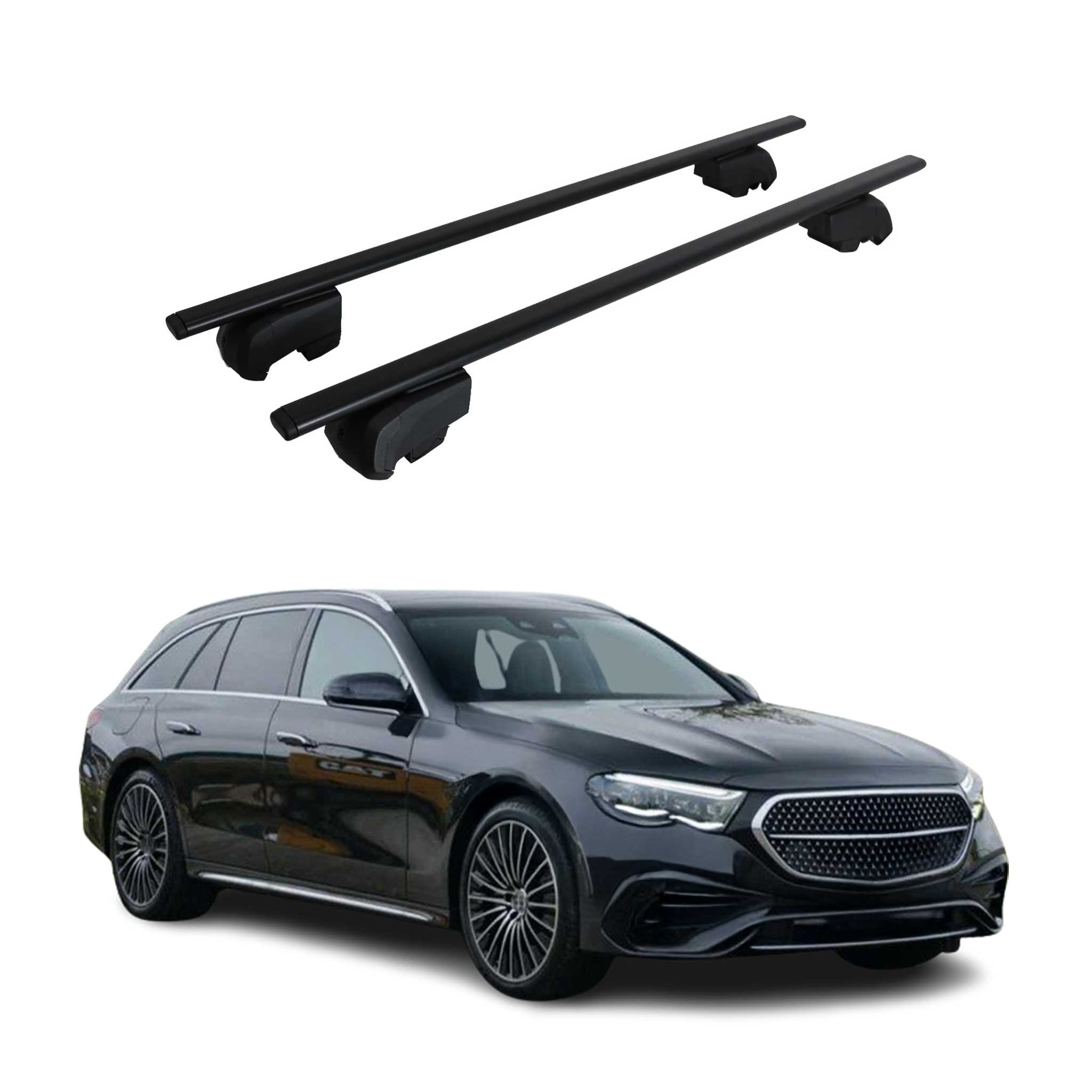 Dachträger für Mercedes E Klasse S213 T-Modell 2016-2023 75kg Metall Schwarz 2x