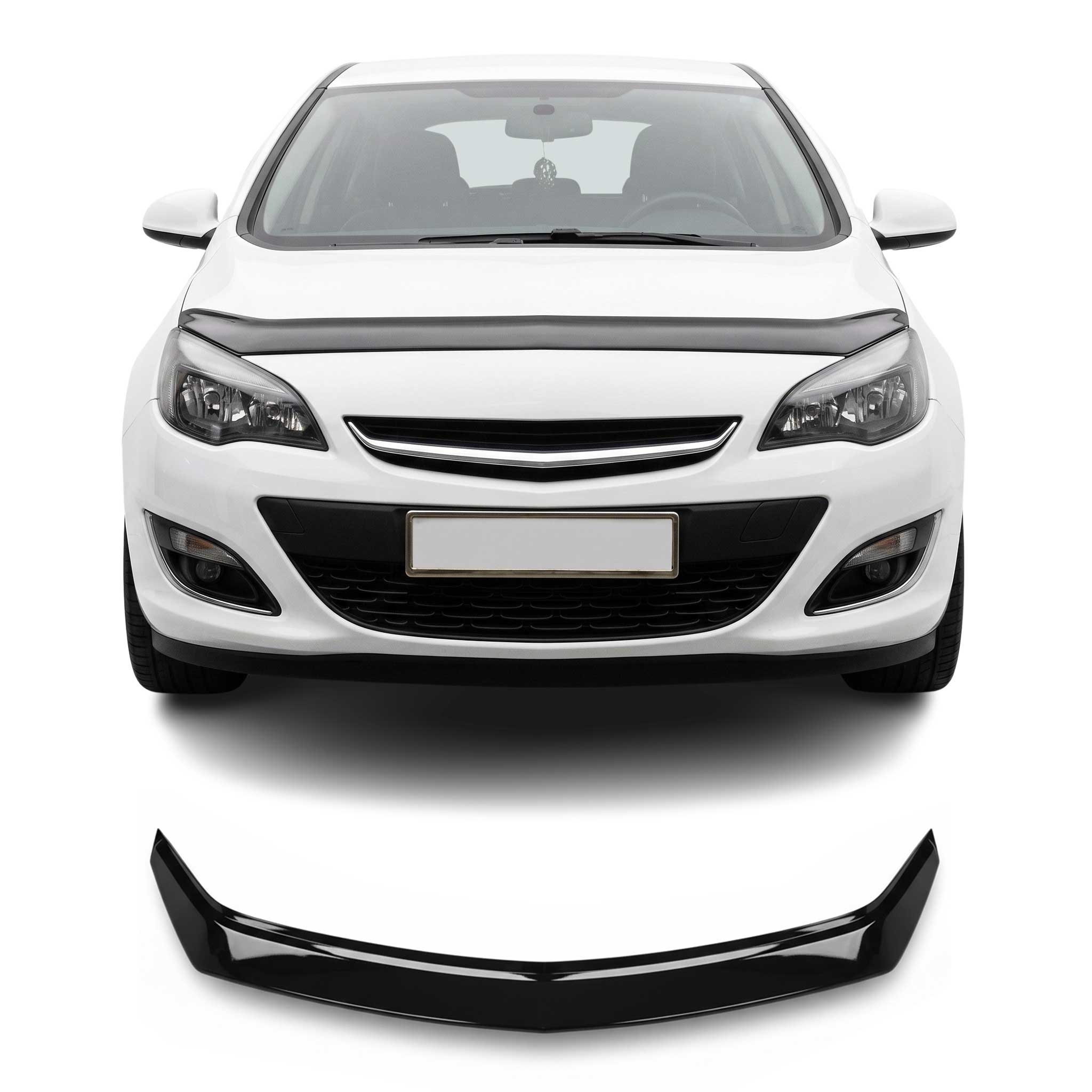 Motorhaube Deflektor Insekten Steinschlagschutz für Opel Astra J 2009-15 Dunkel