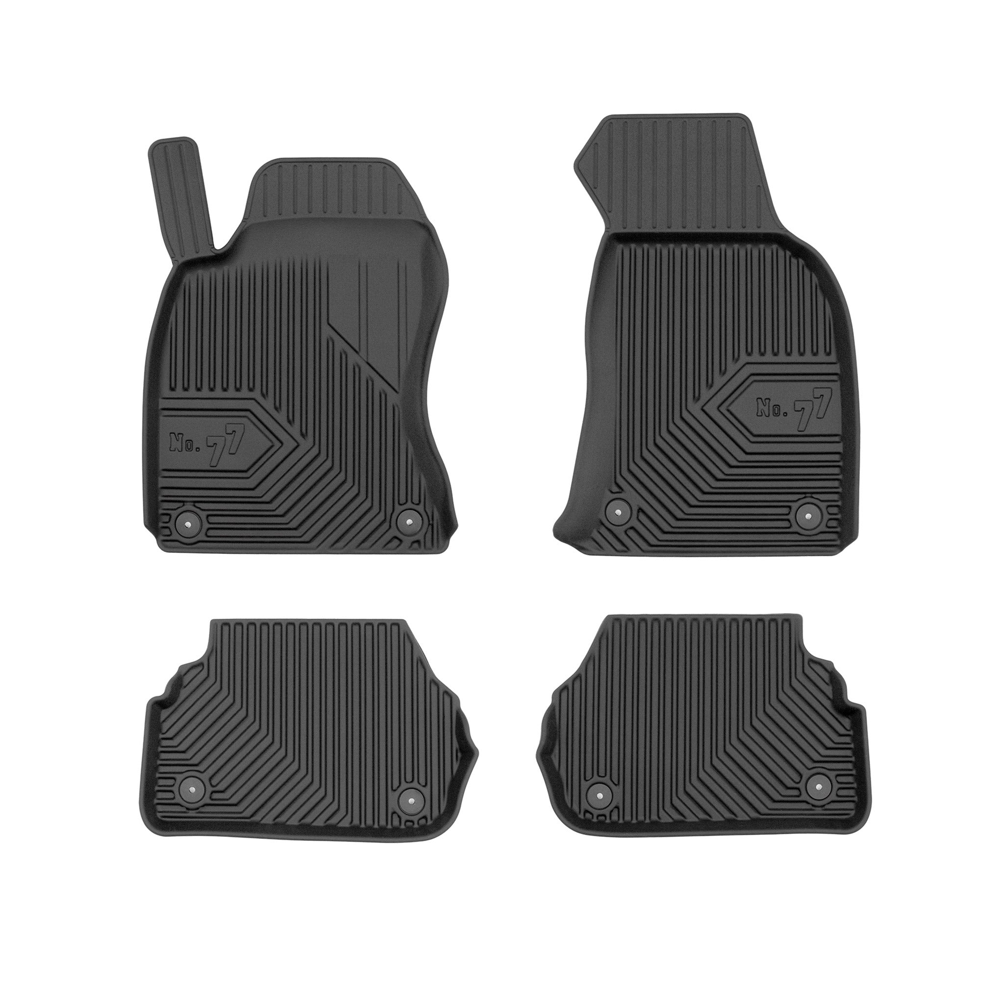 Fußmatten Gummimatten No.77 für Audi A6 C5 1997-2004 TPE Gummi Schwarz 4 Teile