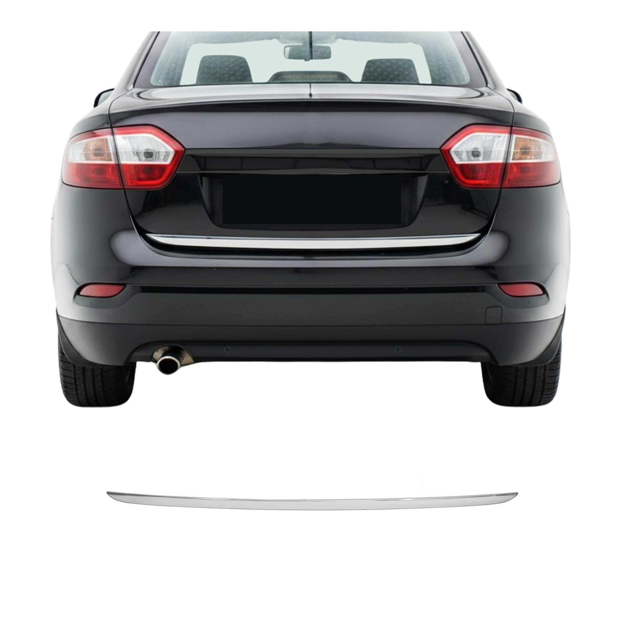 Kofferraumleiste Heckleiste für Renault Fluence 2010-2021 Untere Chrom Edelstahl