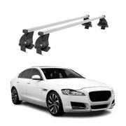 Menabo Dachträger Grundtäger für Jaguar XF X260 2015-2020 50kg Stahl Silber 2x