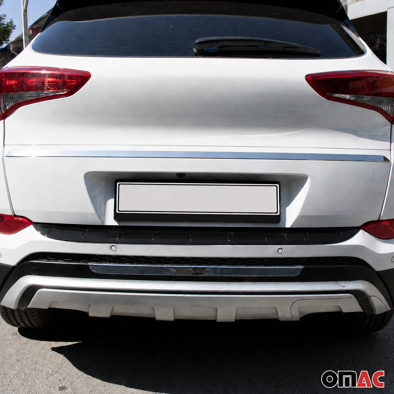 Ladekantenschutz für Hyundai Tucson III 2016-2018 Pre-FL Acryl glänzend schwarz