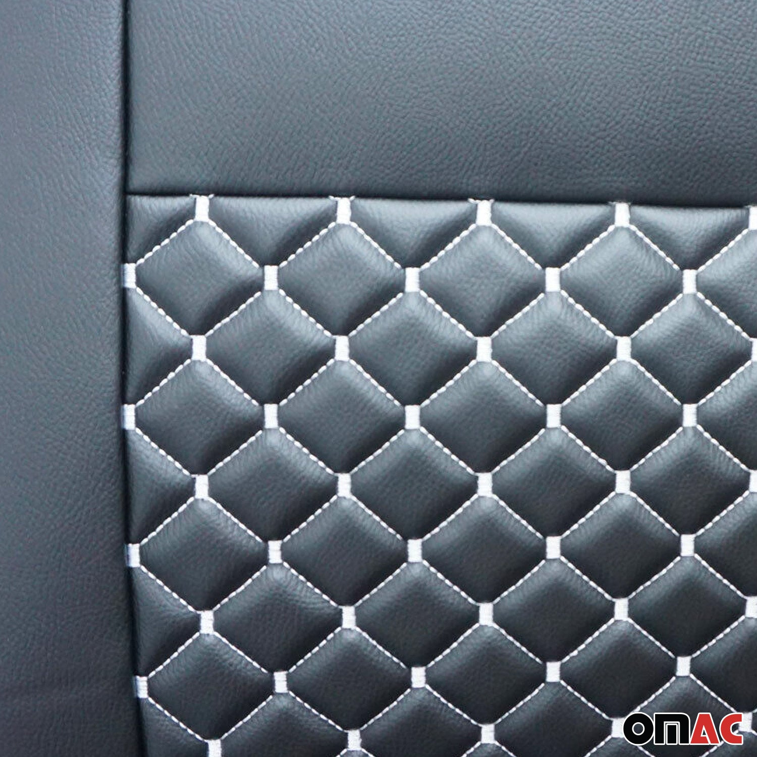Sitzbezüge Schonbezüge für Ford Transit 2010-2013 Kunstleder Schwarz Weiß 2+1