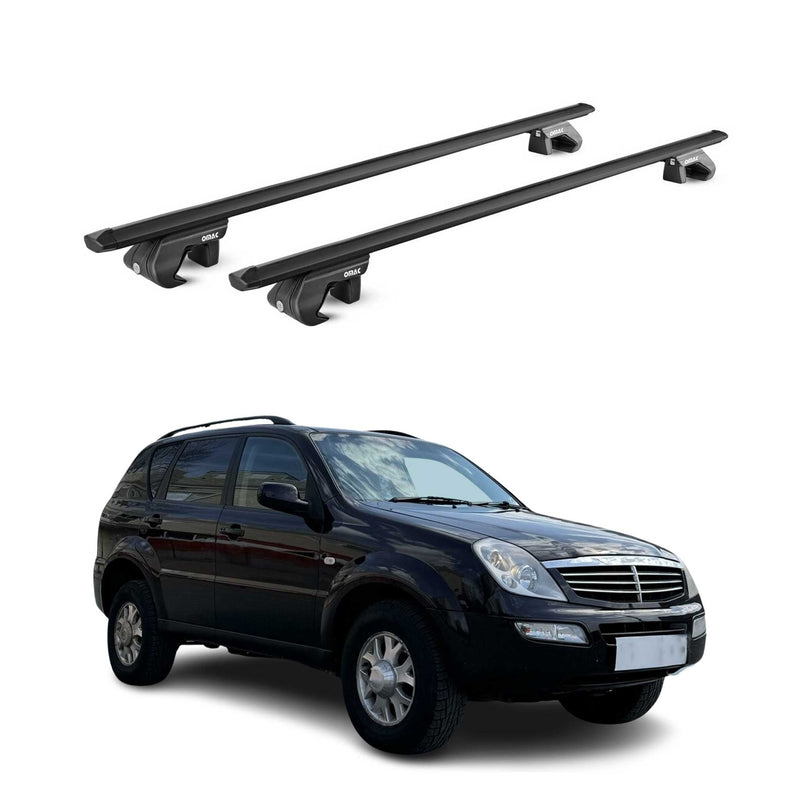 Dachträger Grundtäger für Ssangyong Rexton I 2001-2006 5tür 90kg Alu ABE Schwarz