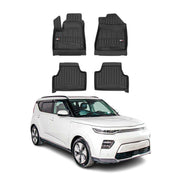 OMAC Gummi Fußmatten für Kia Soul EV 2020-2024 Premium TPE Automatten Schwarz 4x
