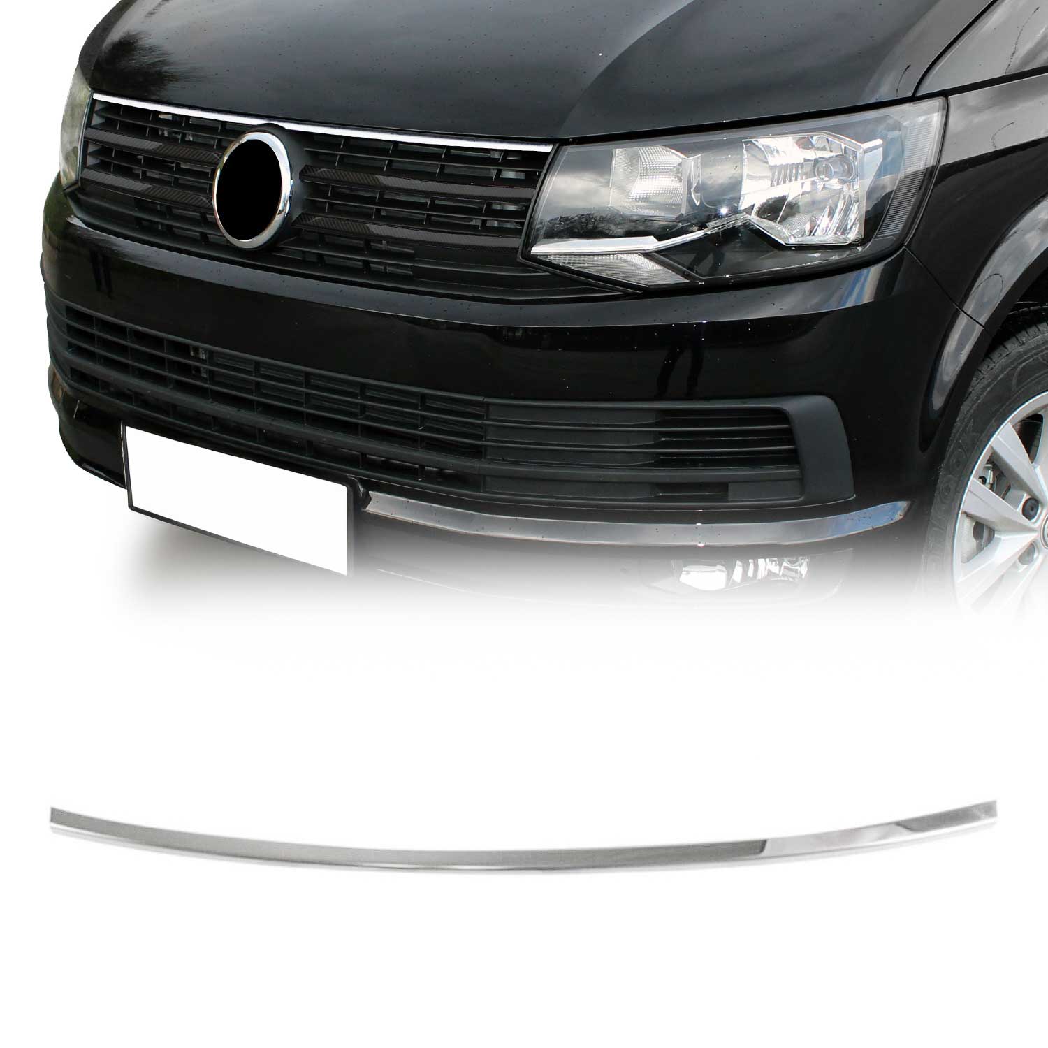 Kühlergrill Grillleisten für VW T6 Transporter alle 2015-2019 Edelstahl Chrom