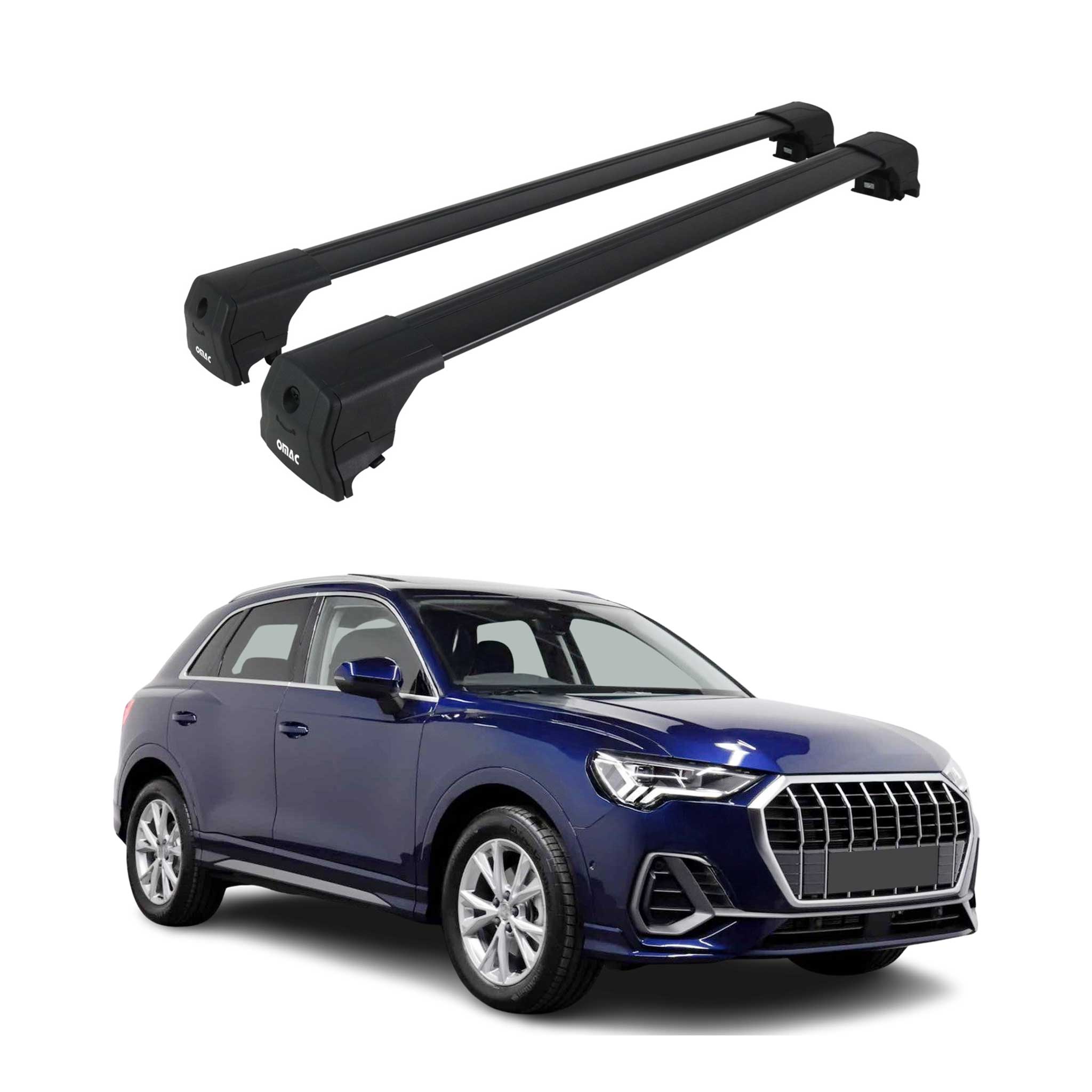 Dachträger Gepäckträger für Audi Q3 F3 2018-2025 ABE Grundträger Alu Schwarz