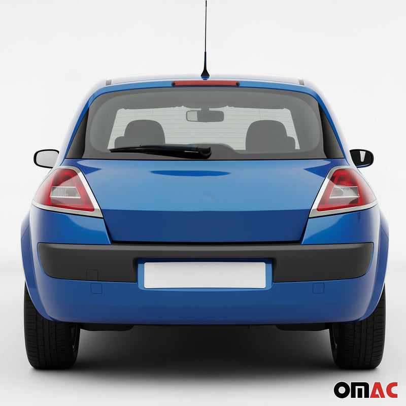 Rücklicht Leisten Heckleuchte für Renault Megane 2 Schrägheck Chrom ABS 2tlg