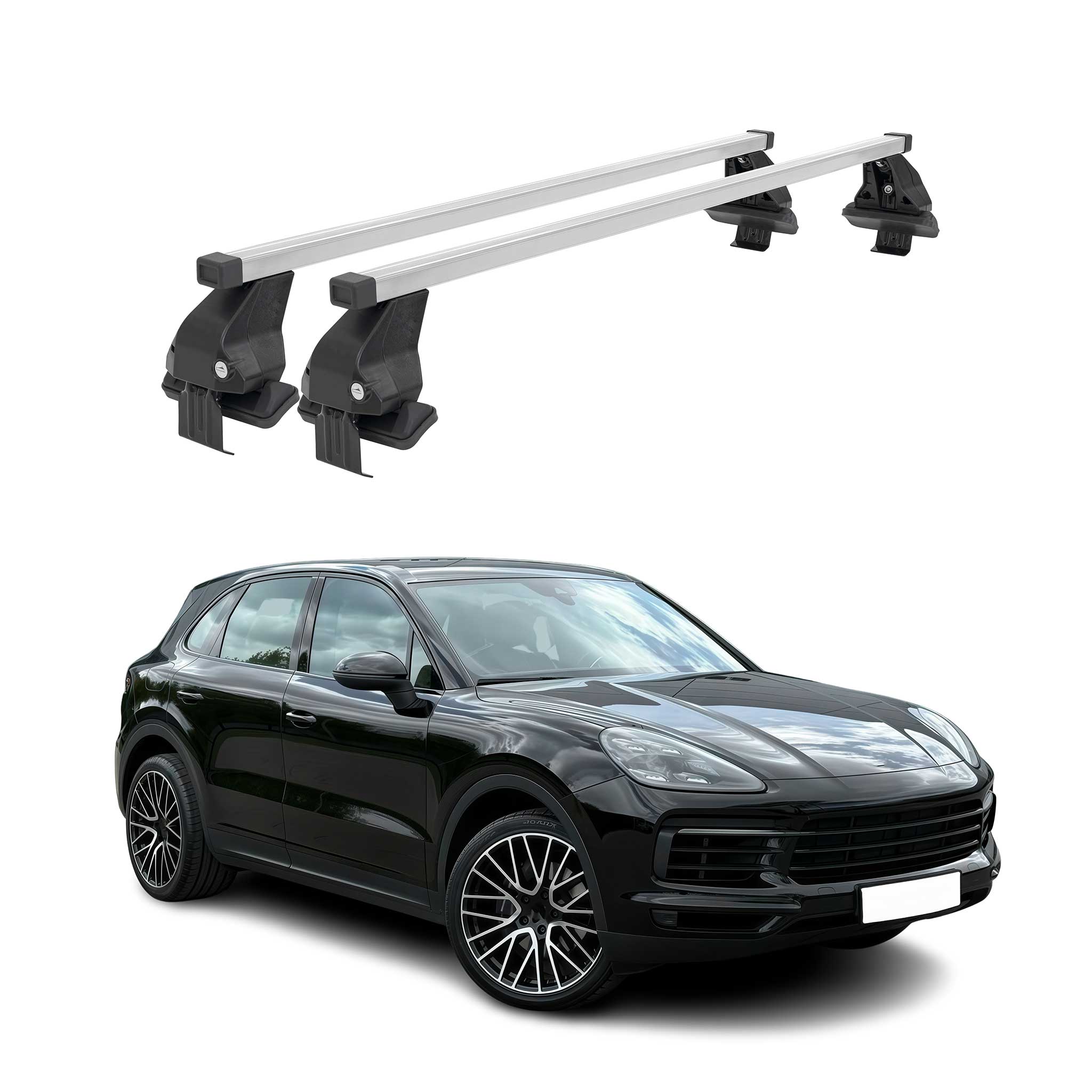 Menabo Dachträger Grundtäger für Porsche Cayenne 2019-2026 50kg Stahl Silber 2x