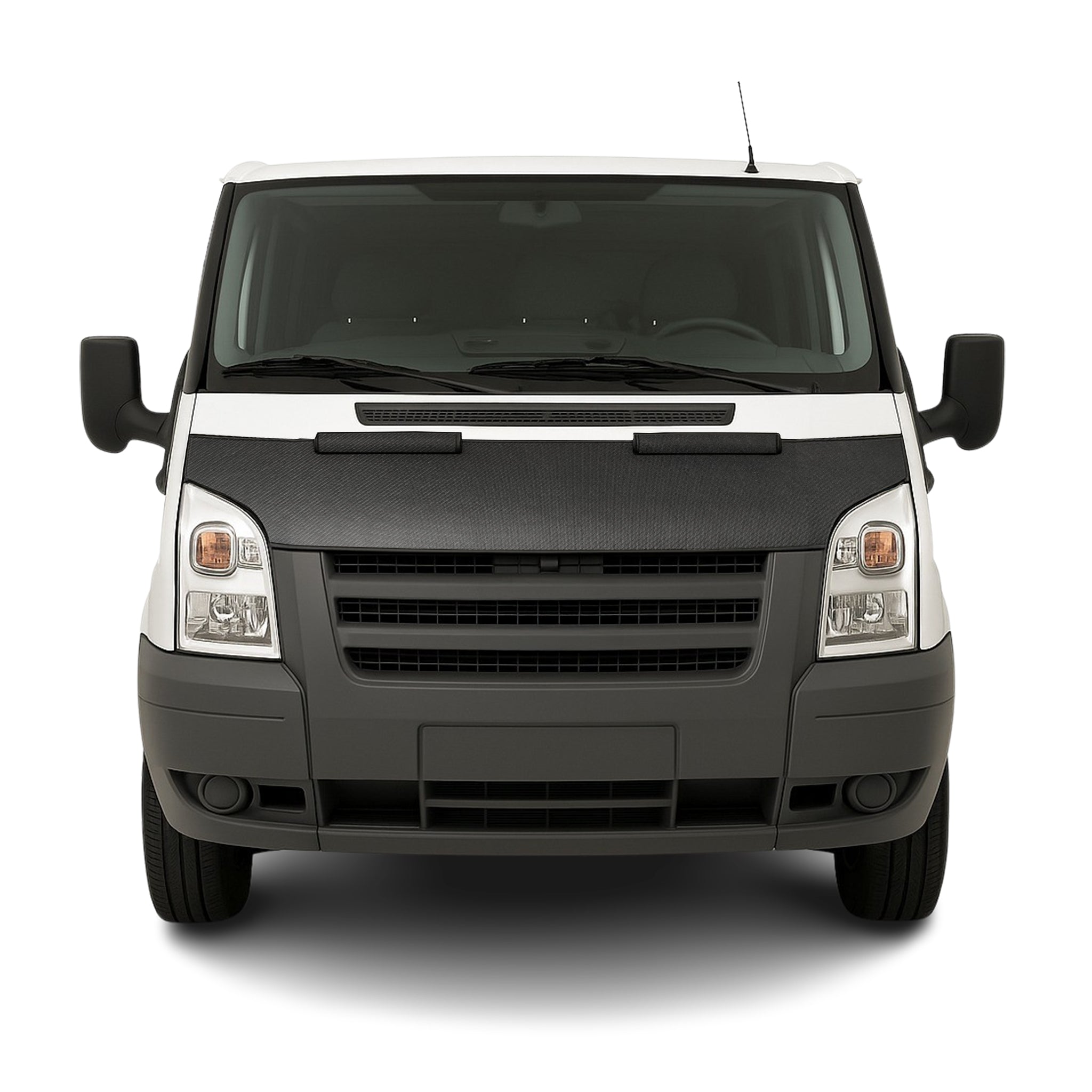 Haubenbra Steinschlagschutz für Ford Transit Pre-Facelift 2000-2006 Carbon Halb
