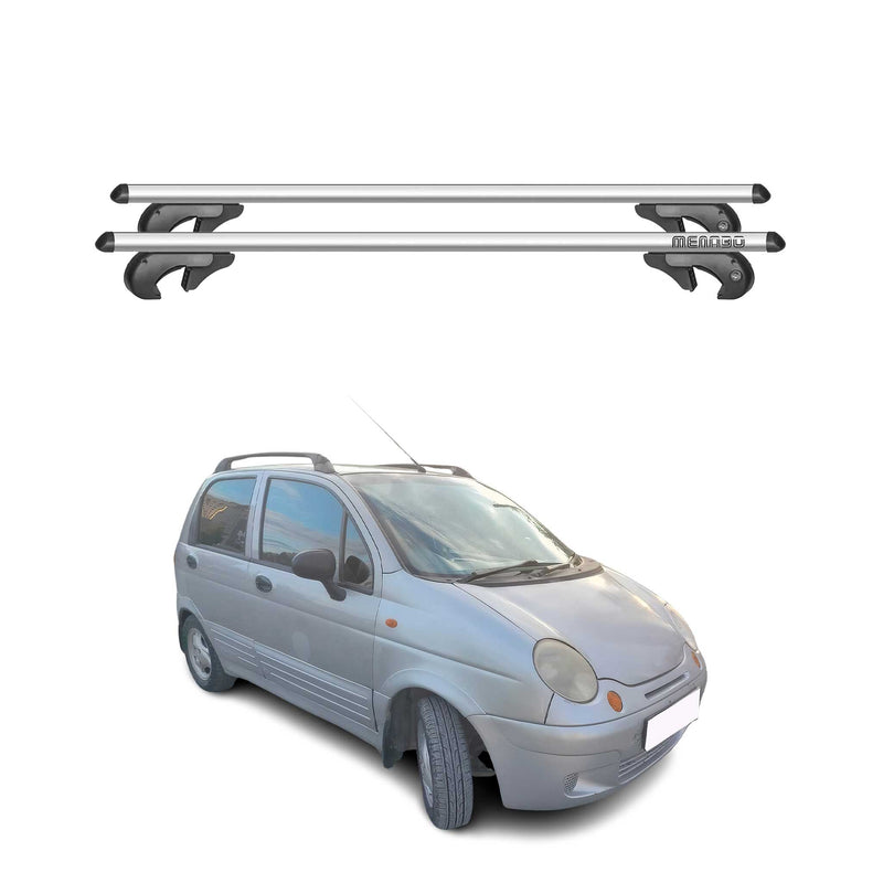 Menabo Dachträger Grundtäger für Daewoo Matiz 1998-2007 90kg Alu Silber 2 tlg