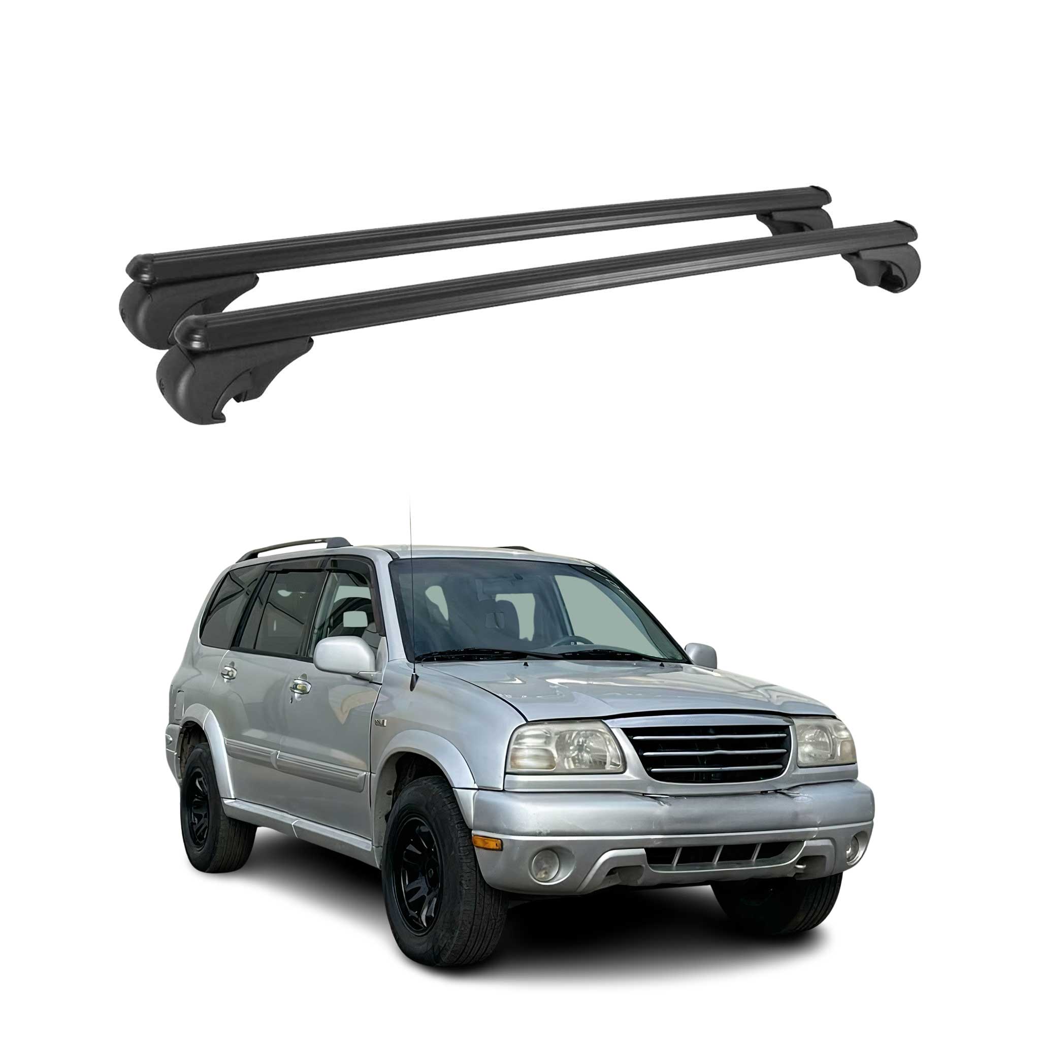 Dachträger für Suzuki Grand Vitara 1998-2005 Gepäckträger Aluminium Schwarz 2x