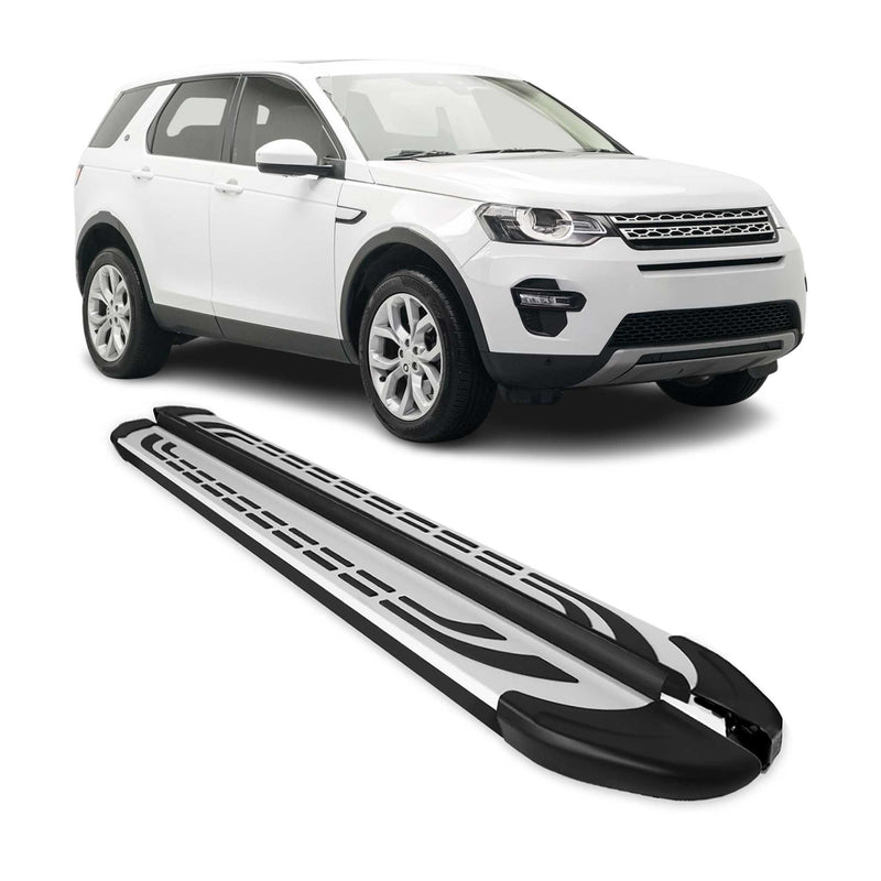 Trittbretter Seitenschweller für Land Rover Discovery Sport 2014-25 Alu Schwarz