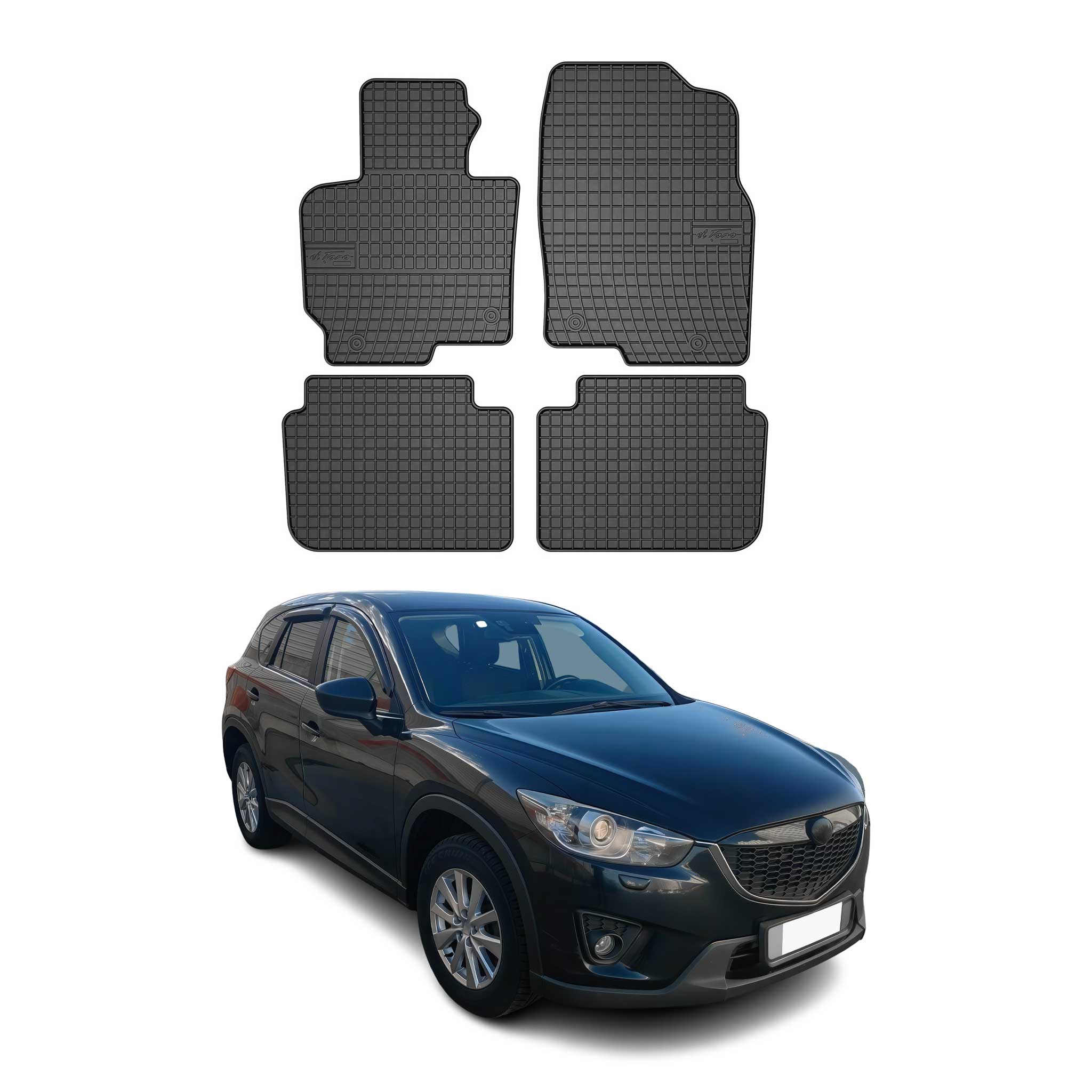 OMAC Gummi Fußmatten für Mazda CX-5 KE 2012-2017 Automatten Gummi Schwarz 4tlg