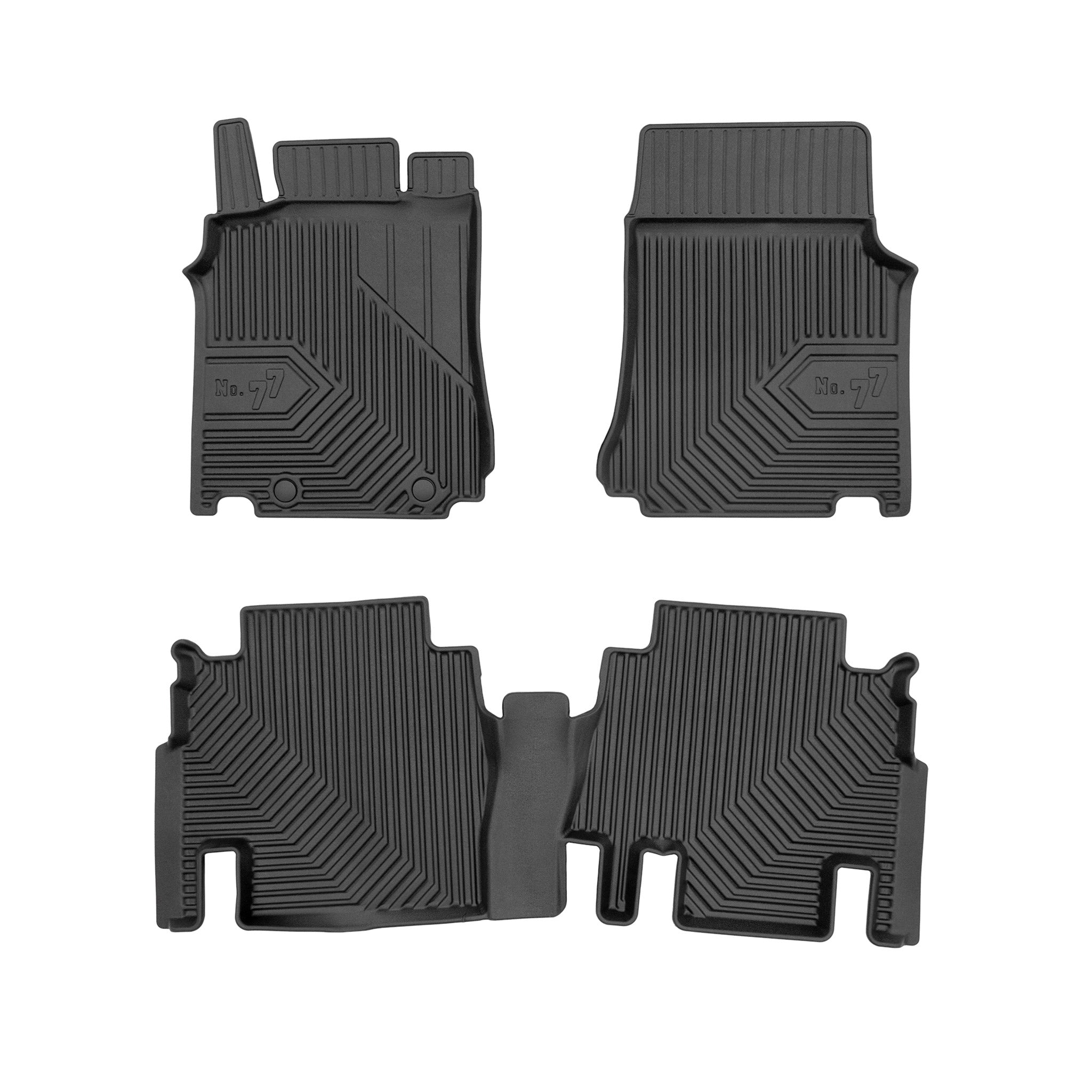 Fußmatten Gummimatten für Mercedes-Benz Vaneo W414 2001-2005 TPE Schwarz 3 tlg