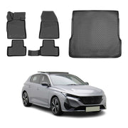 Fußmatten & Kofferraumwanne Set für Peugeot 308 Schrägheck 2022-2024 Pre-FL