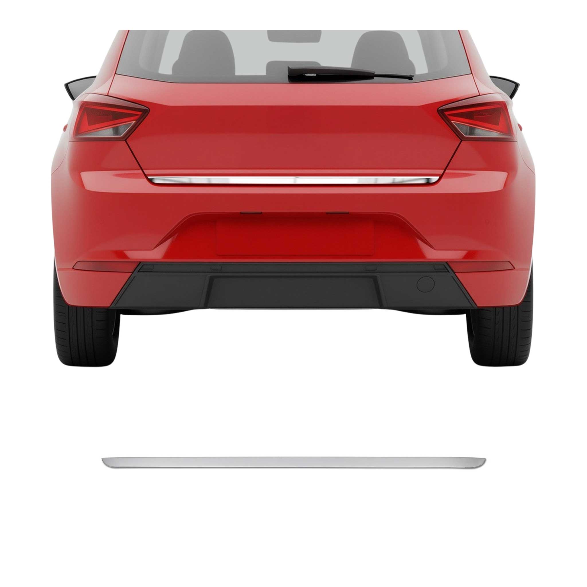 Kofferraumleiste Heckklappe Leiste für Seat Ibiza 2017-2021 Edelstahl Chrom