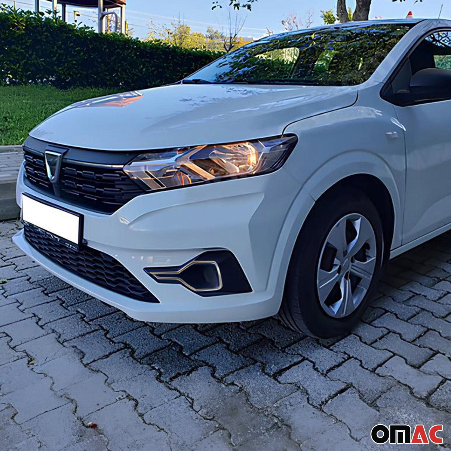 Nebelscheinwerfer Rahmen für Dacia Sandero III 2021-2026 Edelstahl Chrom 2x