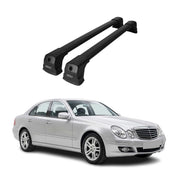 Dachträger Grundtäger für Mercedes E Klasse W211 2003-2009 75kg Schwarz Alu 2tlg
