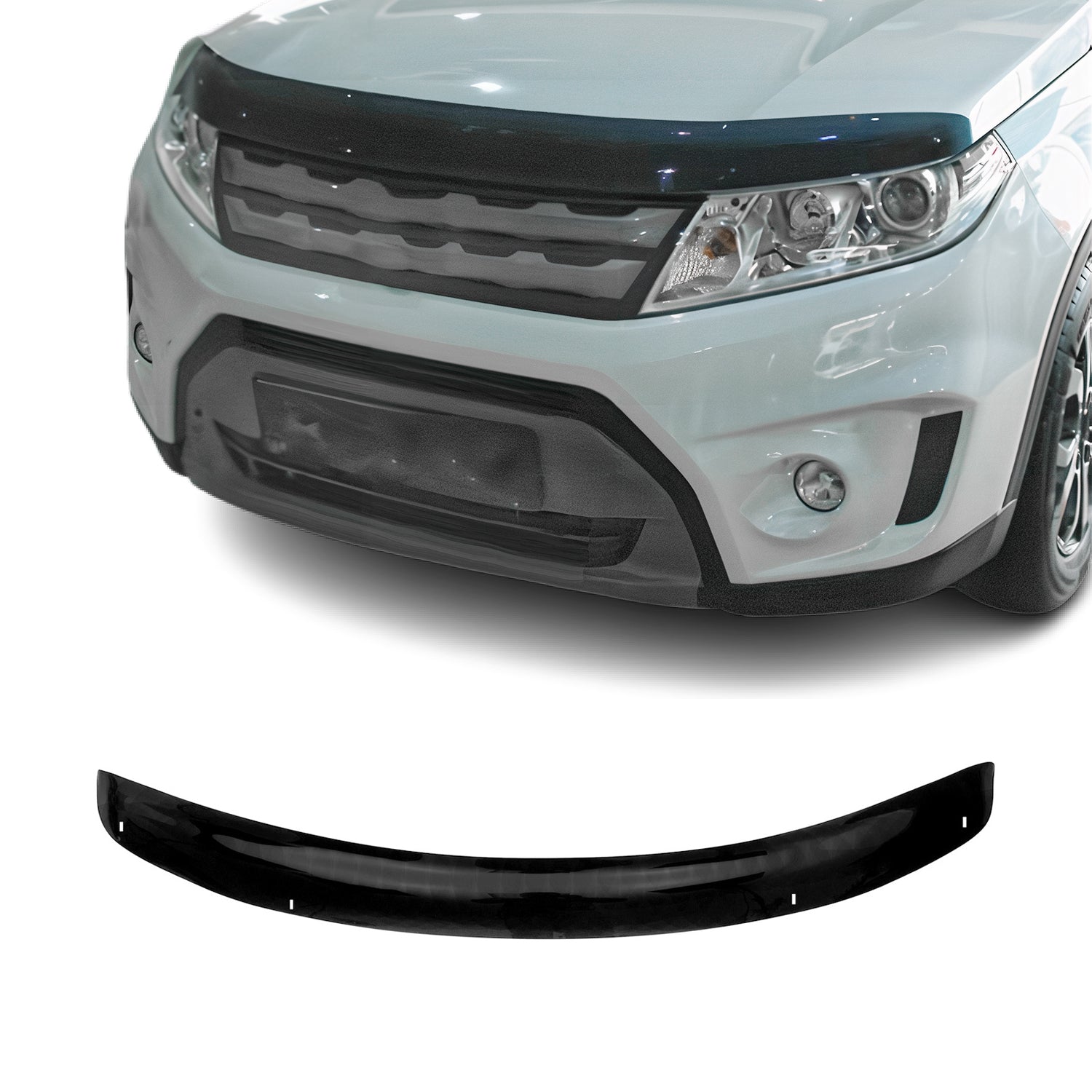 Motorhaube Deflektor Steinschlagschutz für Suzuki Vitara 2015-2023 Schwarz Abs