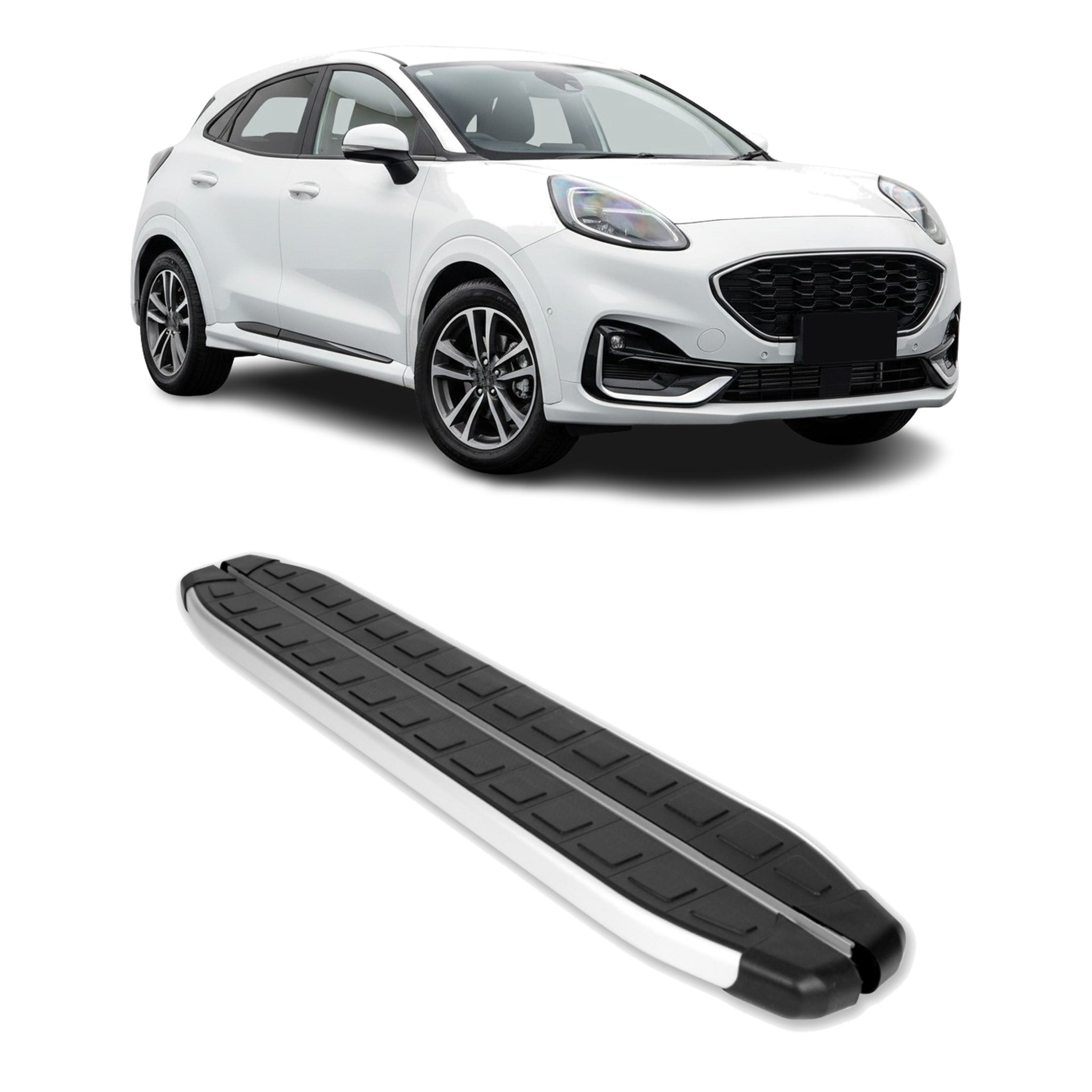 Seitenbretter Trittbretter für Ford Puma / Puma Gen-E 2019-2026 Alu Schwarz