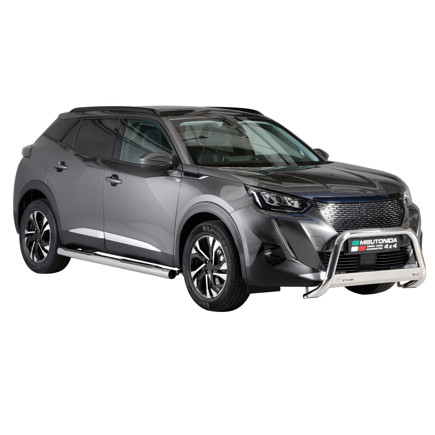 Frontbügel Frontschutzbügel für Peugeot 2008 2019-2026 ø63mm Stahl Silber Schutz