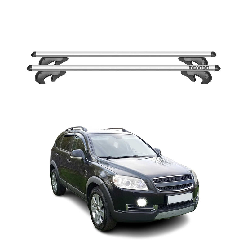 Menabo Dachträger Grundtäger für Chevrolet Captiva 2006-2018 90kg Alu Silber 2x
