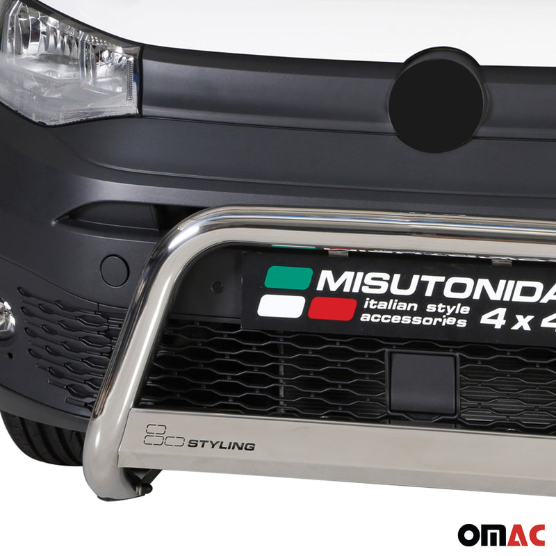 Frontbügel Frontschutzbügel für VW Caddy 2021-2025 ø63mm Stahl Silber Schutz