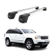 Dachträger Grundträger für Jeep Grand Cherokee WK 2005-2010 Aluminium Grau 2tlg