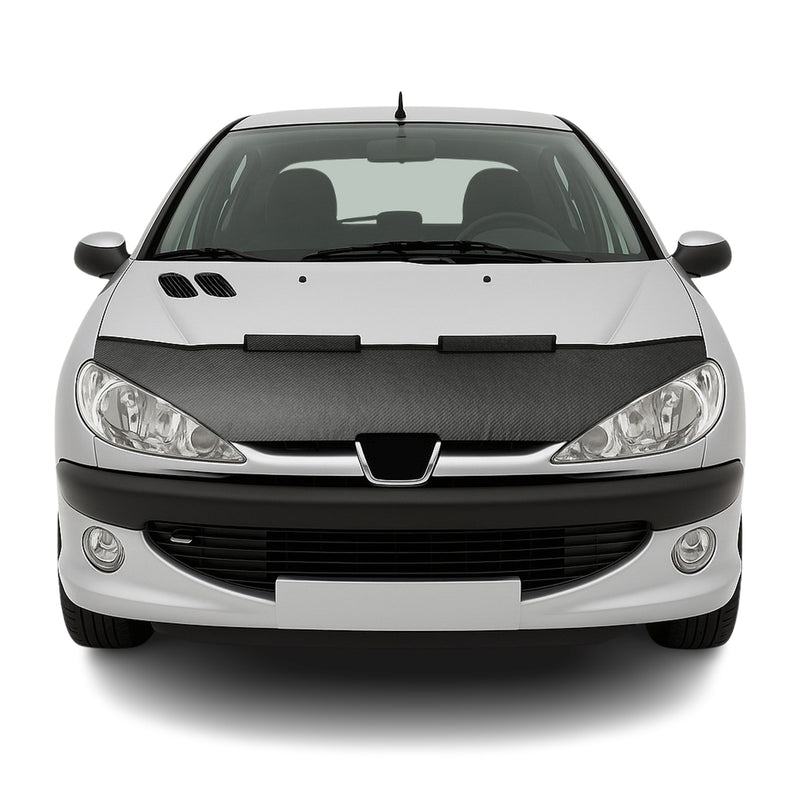 Haubenbra Steinschlagschutz Bonnet Bra für Peugeot 206 1998-2010 Carbon Halb