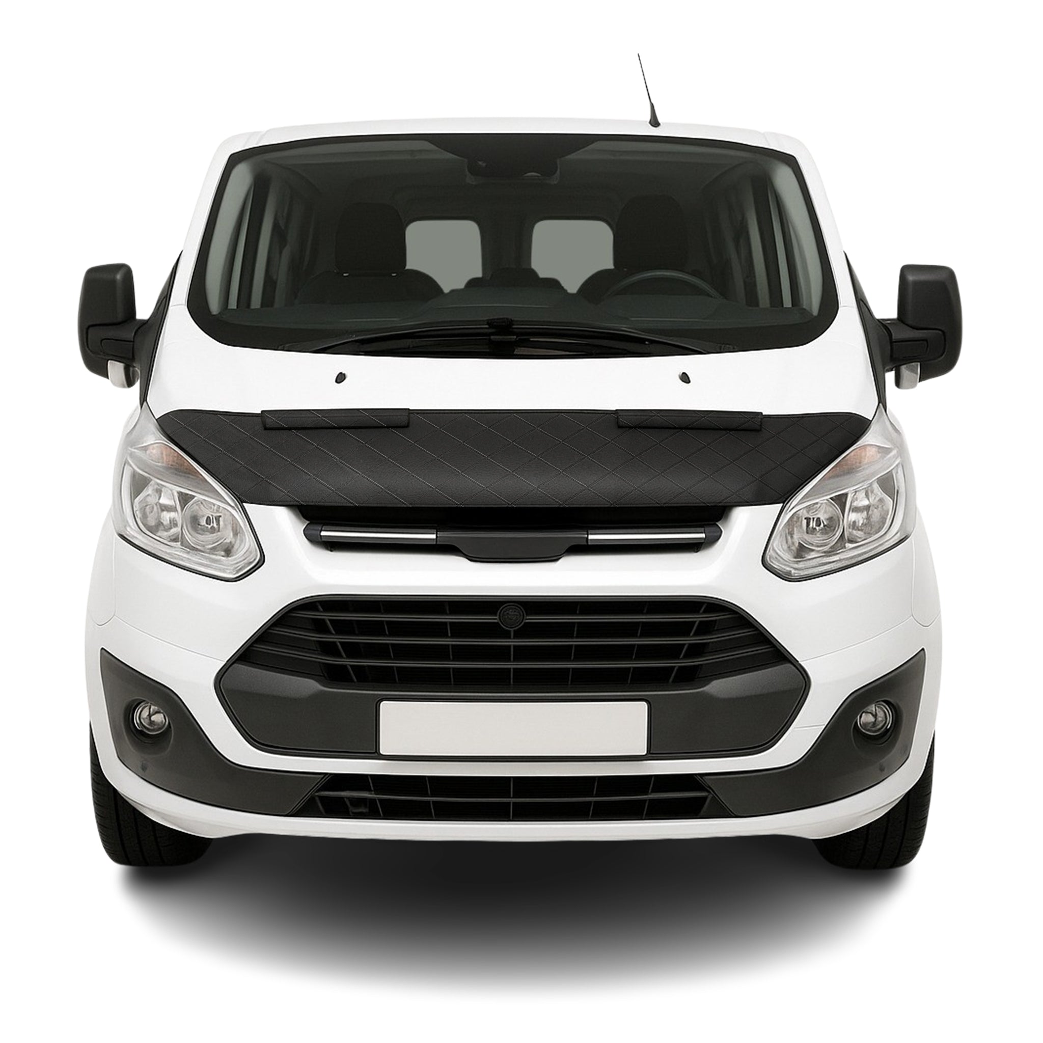 Haubenbra Steinschlagschutz für Ford Tourneo Custom 2014-2018 Schwarz Halb