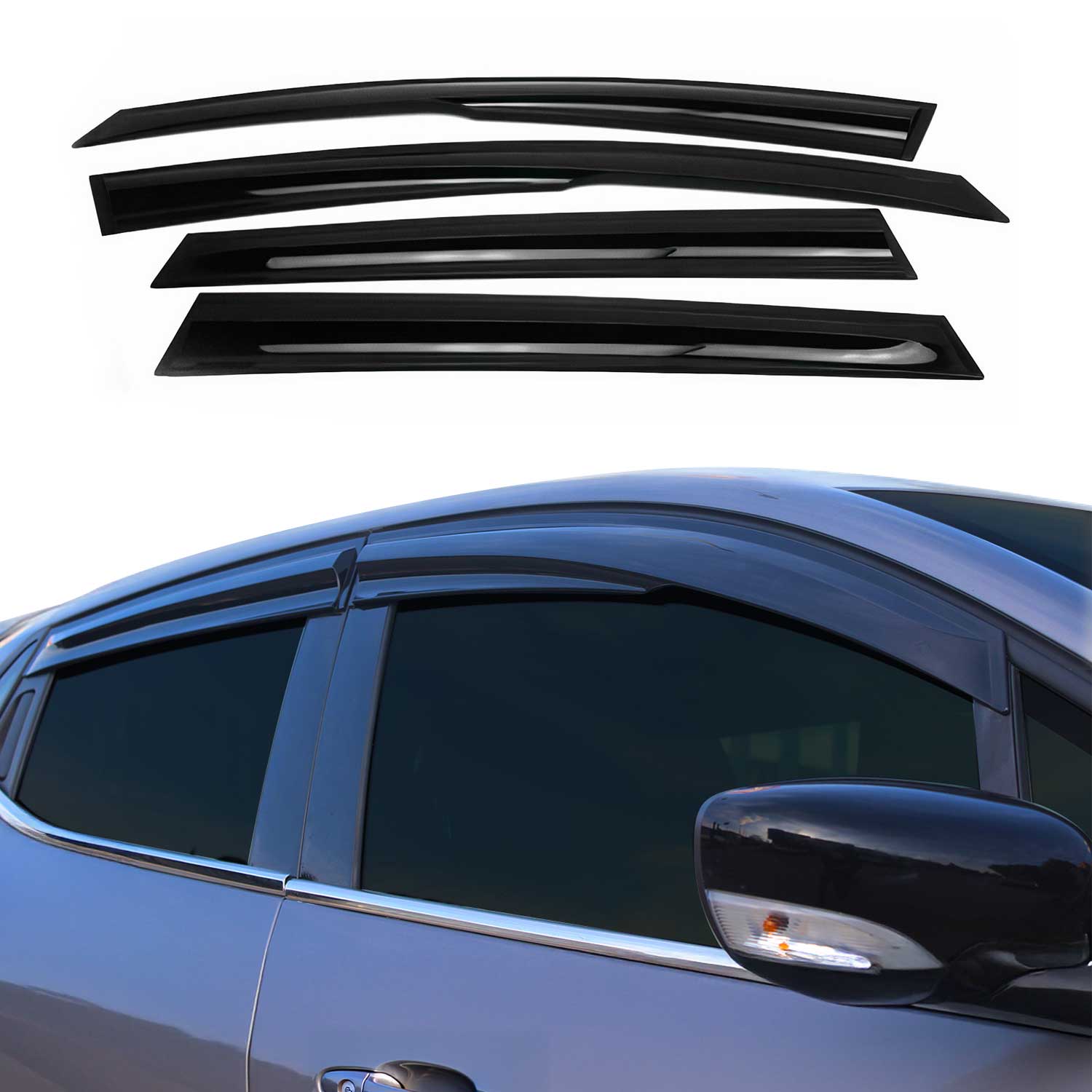 4x Windabweiser Regenabweiser für Skoda Superb Stufenheck 2015-2024 Acryl Dunkel