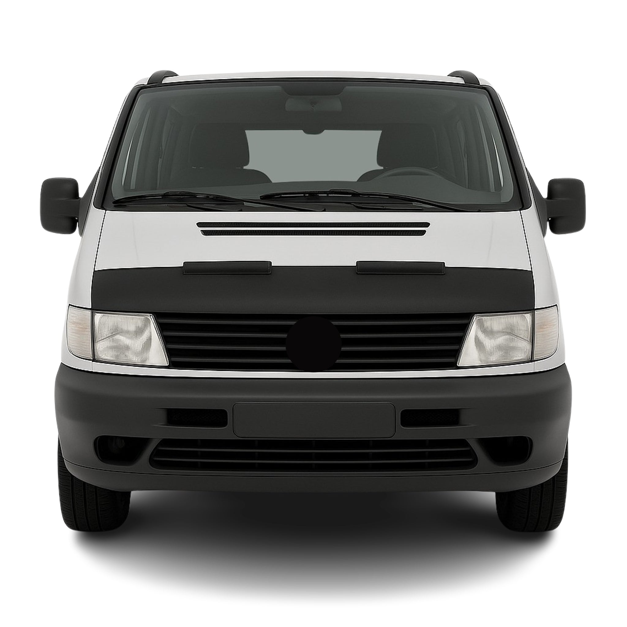 Haubenbra Steinschlagschutz für Mercedes Vito W638 1996-2003 Schwarz Halb