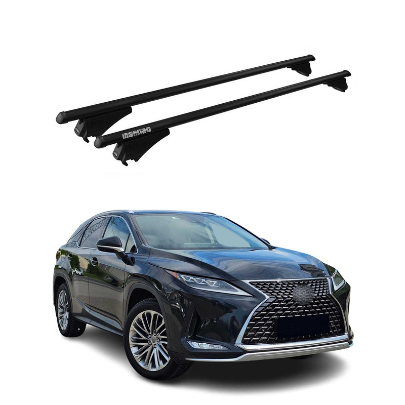 Menabo Dachträger Grundtäger für Lexus RX 2015-2019 75kg Aluminium Schwarz 2 tlg