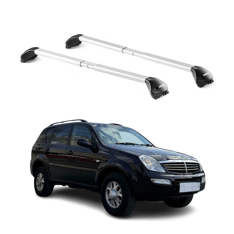 Dachträger Grundtäger für Ssangyong Rexton I 2001-2006 5tür 100kg Alu ABE Silber
