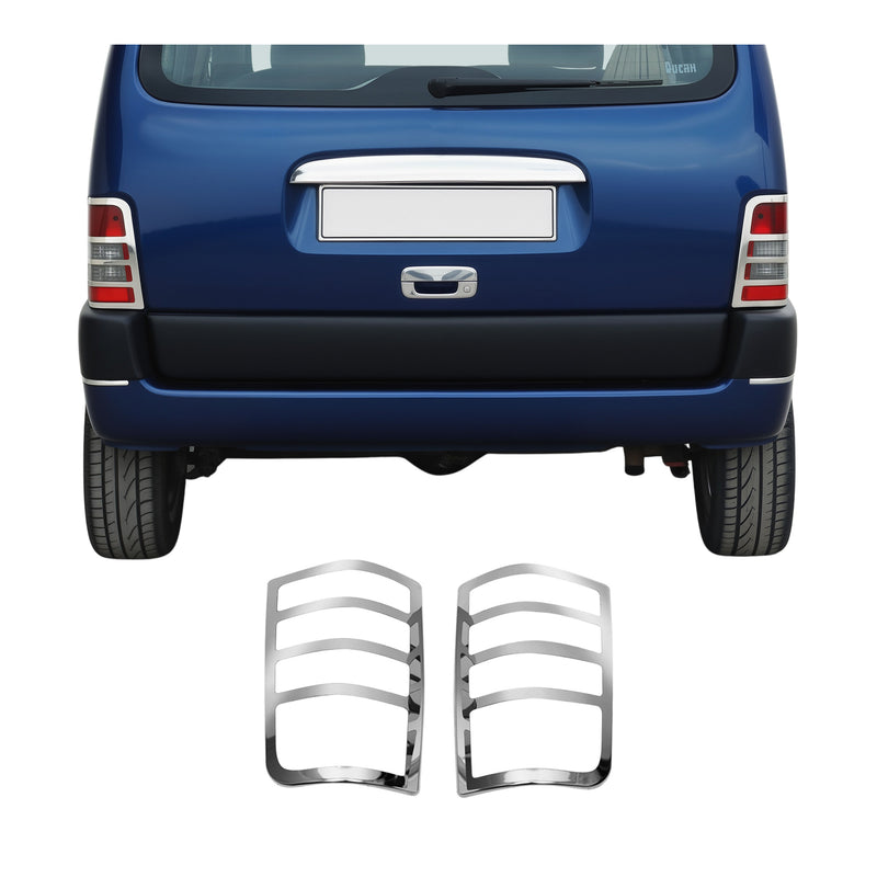 Rücklicht Leisten Heckleuchte für Citroen Berlingo 1996-2008 Edelstahl Silber 2x