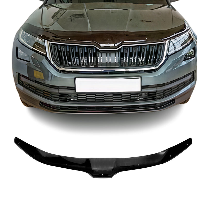 Motorhaube Deflektor Steinschlagschutz für Skoda Kodiaq 2016-2019 Schwarz Abs