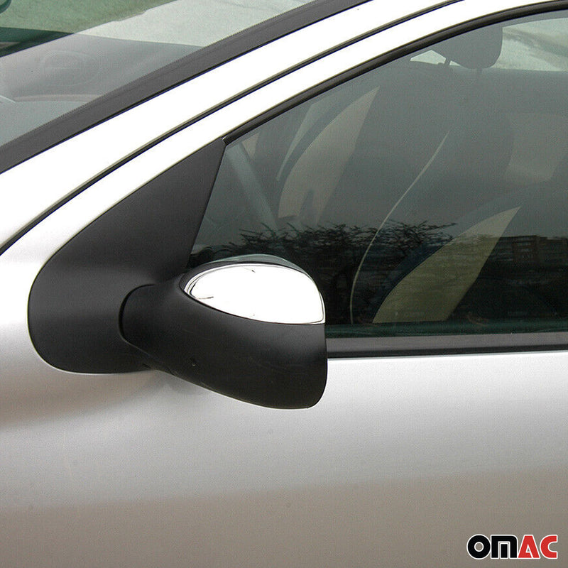 Spiegelkappen Spiegelabdeckung für Peugeot 206 206+ Edelstahl Silber Chrom 2tlg