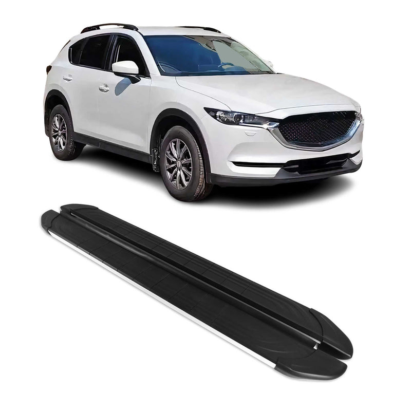 Trittbretter Seitenschweller für Mazda CX-5 2018-2025 Aluminium Schwarz Silber