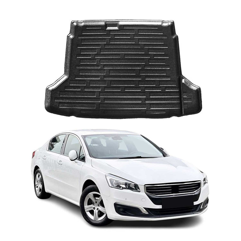 Kofferraumwanne Laderaumwanne für Peugeot 508 Access 2010-2018 Gummi TPE Schwarz
