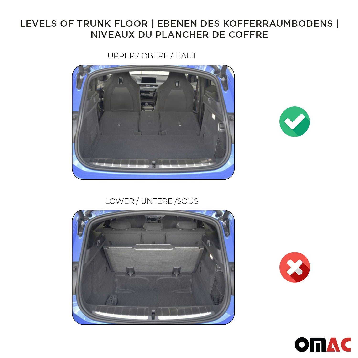 OMAC Gummi Kofferraumwanne für Mazda CX-3 2015-2021 Untere TPE Laderaumwanne