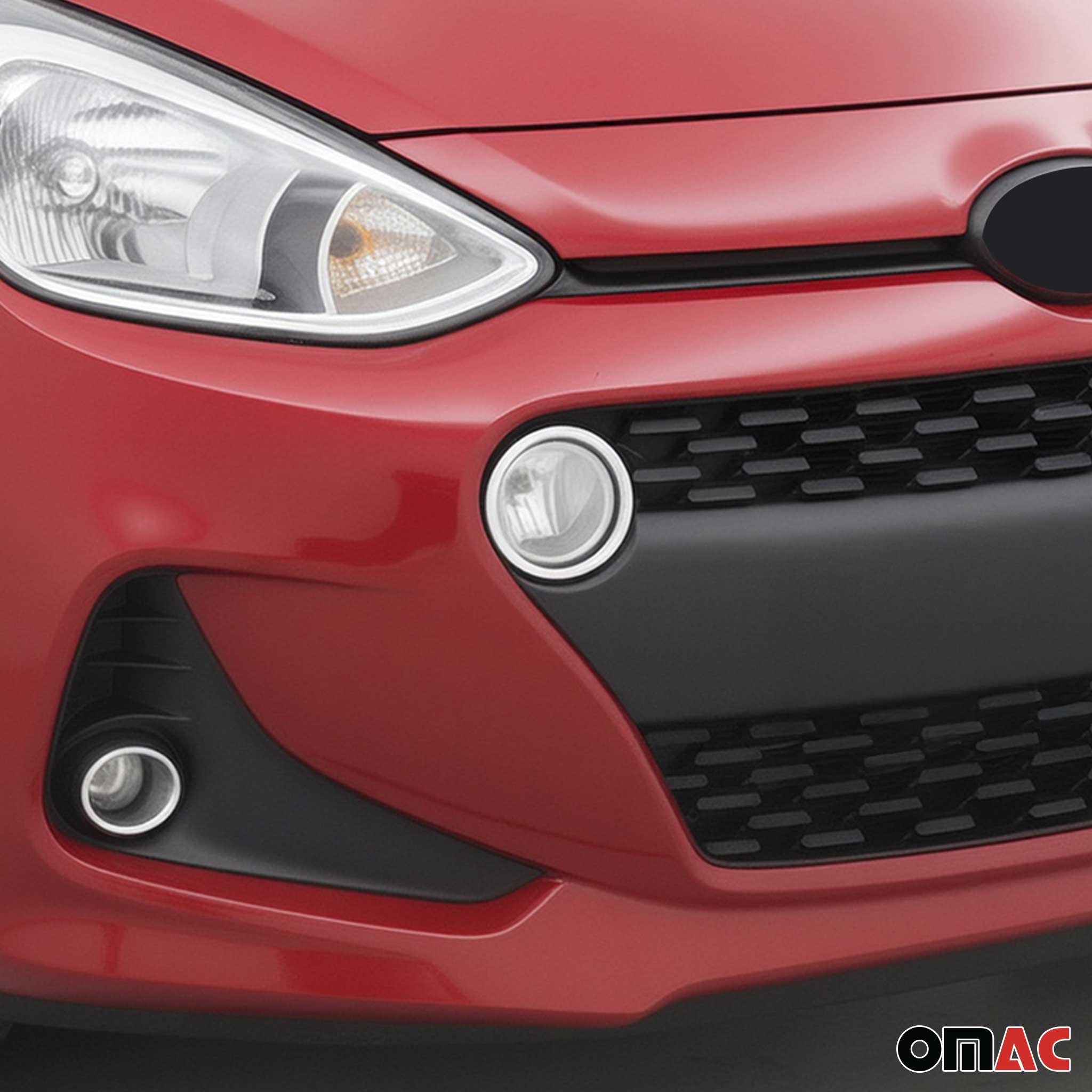 Tagfahrlicht Rahmen Schutz für Hyundai i10 2017-2019 Edelstahl Chrom 2tlg