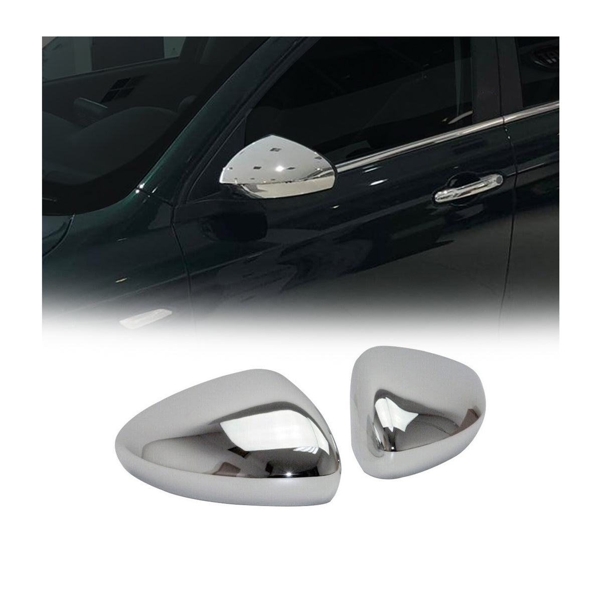 Spiegelkappen Spiegelabdeckung für Dodge Neon Limo 2015-2026 Chrom ABS Silber 2x