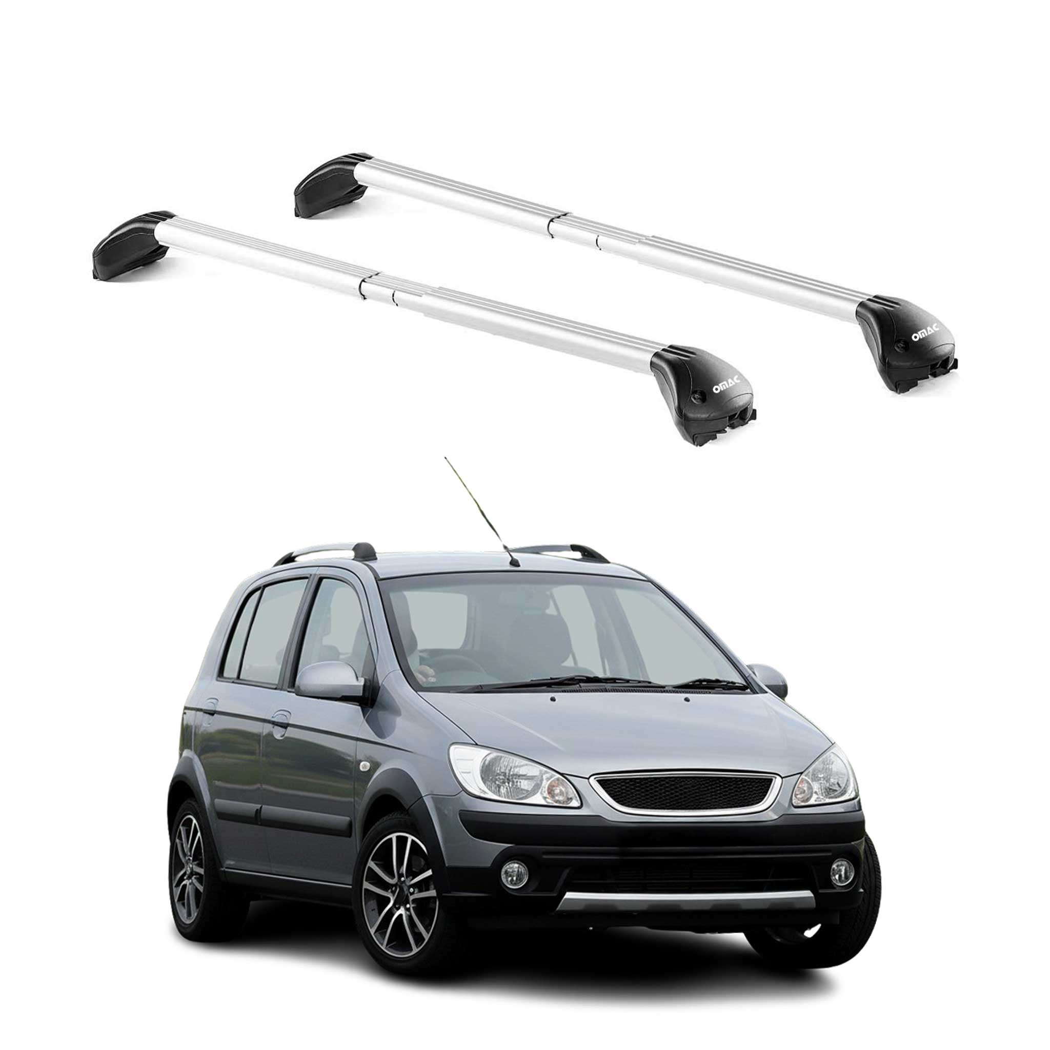 Dachträger Grundtäger für Hyundai Getz Cross 2006-2011 100kg Alu Silber 2x ABE