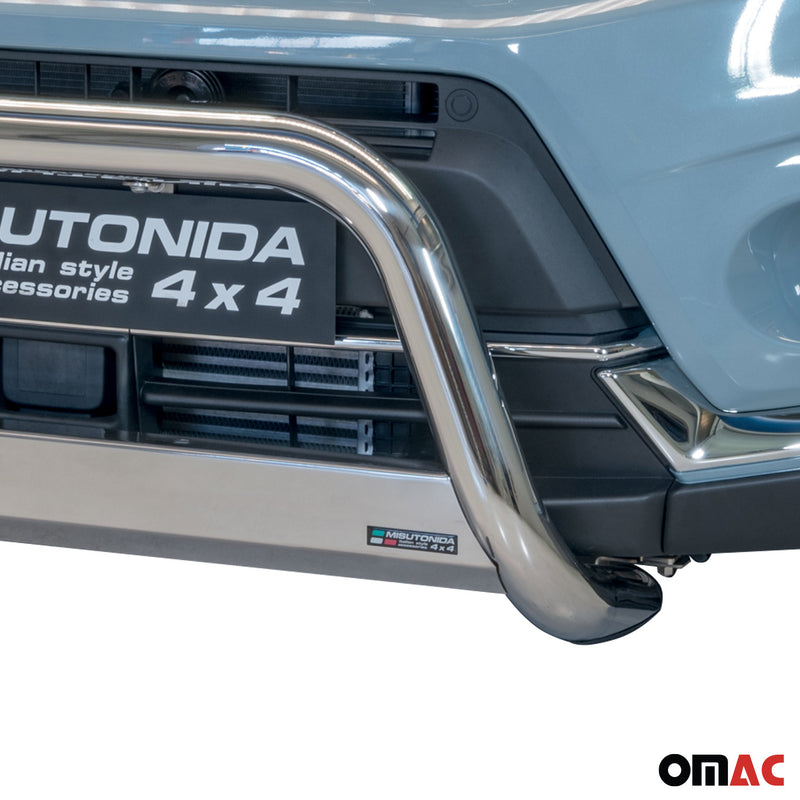 Frontbügel Frontschutzbügel für Suzuki Vitara 2019-2025 ø63mm Stahl Silber