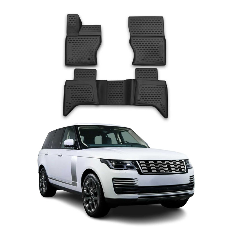 OMAC Gummimatten Fußmatten für Land Rover Range Rover 4 2015-2021 TPE Schwarz 4x