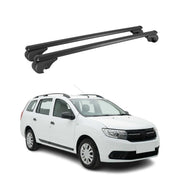 Dachträger Grundträger für Dacia Logan MCV Stepway 2017-2020 TÜV Alu Schwarz 2x